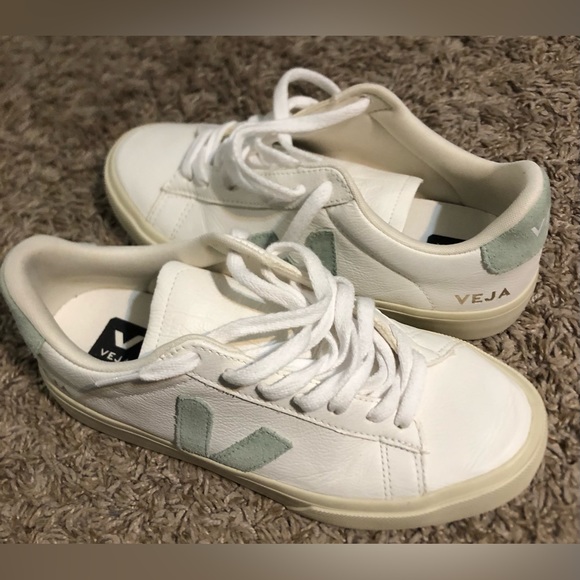 VEJA CAMPO CHROMEFREE LEATHER WHITE MATCHA sneakers - Picture 7 of 16